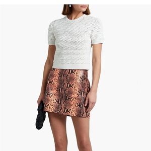 Alice and Olivia crochet knit wool blend top